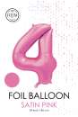 XXL Folienballon Zahl 4 Satin Rosa